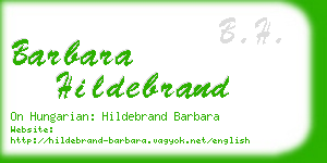 barbara hildebrand business card